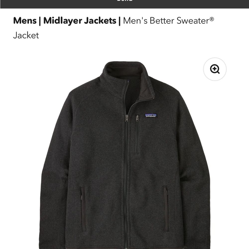 Patagonia Black Lightweight Shirt Jacket with Stand-Up Collar